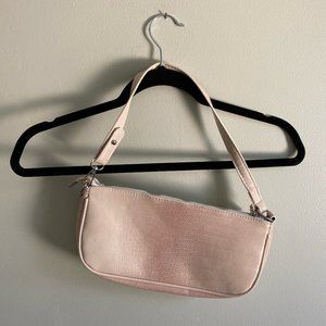 White Faux Croc Skin Purse
